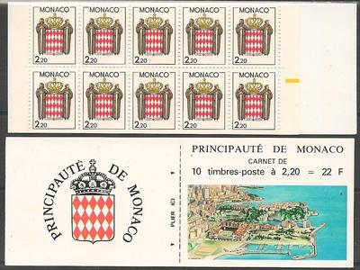 MONCAR1 - Philatélie - Carnet de timbres de Monaco n° YT 1 - Timbres de collection