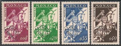 MONPREOS19-22 - Philatélie - Timbres préoblitérés de Monaco N° Yvert et Tellier 19 à 22 - Timbres de Monaco - Timbres de collection