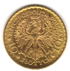 Pièce or Pologne - Philatelie - pièce de monnaie en or - Pologne