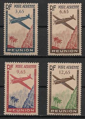 REUNIONPA2-5 - Philatélie - Timbres de la Réunion Poste Aérienne N° Yvert et Tellier PA2-5 - Timbres de colonies françaises