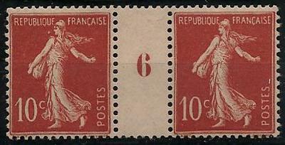 RF135bMILLESIME6 - Philatélie - Timbres de France Millésime 6 N° yvert et tellier 135b - Timbres de collection