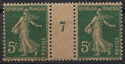 RF137MILLESIME7 - Philatélie - Timbres de France Millésime 7 N° yvert et tellier 137 - Timbres de collection