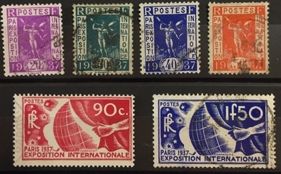 RF322/327obl - Philatelie - timbre de France 322/327 oblitéré