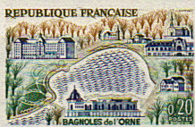 1293 - Philatélie 50 - timbre de France non dentelé - timbre de collection Yvert et Tellier - Bagnoles de l'Orne