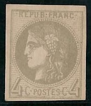 RFCL41B150€- Philatelie - Timbre de france classique N° Yvert et Tellier 41B charnière  - Timbres classiques de France