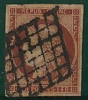 RFCL6B275€ - Philatélie - Timbre de france classique N° Yvert et Tellier 6B oblitéré - Timbres classiques de France