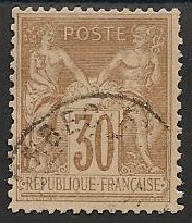 RFCL80 - Philatélie - Timbre de france classique N° Yvert et Tellier 80 oblitéré - Timbres classiques de France