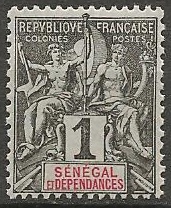 SEN8 - Philatelie - Timbre du Sénégal N° Yvert et Tellier 8 - Timbres de colonies françaises