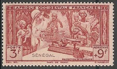 SENPA20 - Philatelie - Timbre Poste Aérienne du Sénégal N° Yvert et Tellier 20 - Timbres de colonies françaises