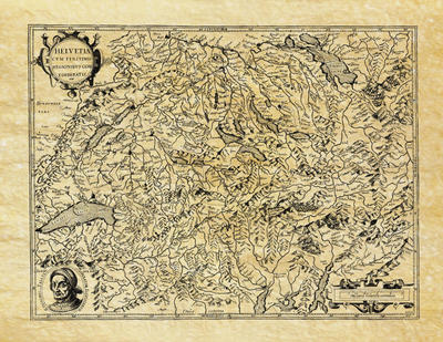 Suisse - Philatélie - Reproduction de cartes géographiques anciennes