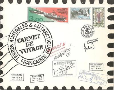 TAAFCAR1 - Philatélie - Carnet de voyage de Terres Australes N°YT 1 - Timbres de collection