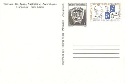 TAAFENTP2 - Philatélie - Entier postal de Terres Australes N°YT 2 - Entiers postaux de collection
