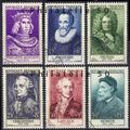 1027-1032O - Philatélie 50 - timbre de France oblitéré - timbre de collection Yvert et Tellier - Célébrité du XIIème au XXème siècles - 1955