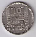 10F801-1930 - Philatélie 50 - pièce française de 10 francs Turin - pièce de monnaie de collection - pièce en argent