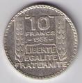 10F801-1933 - Philatélie 50 - pièce française de 10 francs Turin - pièce de monnaie de collection - pièce en argent