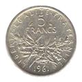 Pièce française de 5 francs Philatélie 50 pièce en argent 1961