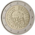 2 € Allemagne 2015 réunification - Philatelie - pièce 2 € commémorative