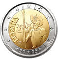 2 € Espagne 2005 - Philatélie 50 - pièce de monnaie commémorative 2 euros d'Espagne - pièce de monnaie de collection