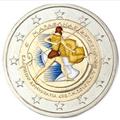 2 € Grèce 2010 colorée - Philatélie 50 - pièce de monnaie commémorative 2 euros Grèce 2010 - pièce de monnaie de collection