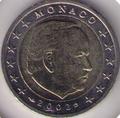 2 € Monaco 2002 - Philatélie 50 - pièce de monnaie euro de Monaco 2002
