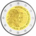 2 € Portugal 2010 - Philatélie 50 - pièce de monnaie de collection - pièce commémorative 2 € Portugal 2010