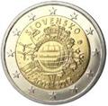 2 € Slovaquie 2012 - Philatélie - pièce de monnaie commémorative 2 € 10 ans de l'euro