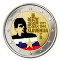 2 € Slovénie 2011 colorée - Philatélie 50 - pièce de monnaies euros de Slovénie - pièces de monnaies euros de collection