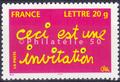 3760 - Philatélie 50 - timbre de France neuf sans chanrière - timbre de collection Yvert et Tellier - timbre de message, ceci est une invitation - 2005