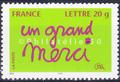 3761 - Philatélie 50 - timbre de France neuf sans chanrière - timbre de collection Yvert et Tellier - timbre de message, un grand merci - 2005