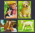3897-3900 - Philatélie 50 - timbres de France - timbres de collection Yvert et Tellier  Série nature Faune les jeunes animaux domestiques 2006