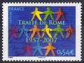 4030 - Philatélie 50 timbre de France neuf sans charnière timbre de collection Yvert et Tellier Cinquentenaire du traité de Rome 2007