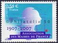 4077 - Philatélie 50 timbre de France neuf sans chanière timbre de collection Yvert et Tellier Centenaire de l'Association des Maires de France 2007