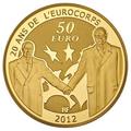 50 € - Philatélie - pièce de 50 € or de collection - pièce de monnaie collection Europa 2012 - Monnaie de Paris