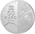 50 € argent UNESCO 2014 - Philatelie - pièce Monnaie de Paris - UNESCO