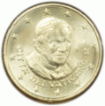 50 centimes Vatican 2010 - Philatélie 50 - pièce de monnaie euros du Vatican 2010
