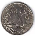 50 F Polynésie 1967 - Philatelie - pièce de monnaie de Polynésie