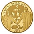 5 € - Philatélie - pièce de 5 € or de collection - pièce de monnaie collection Europa 2012 - Monnaie de Paris