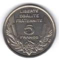 5F 1933 - Philatelie - pièce de monnaie française 5 francs