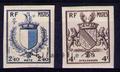 734-735 timbre de France non dentelé Philatélie 50 timbre de collection Yvert et Tellier Libération de Metz et de Cherbourg 1945