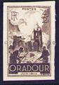 742 timbre de France non dentelé Philatélie 50 timbre de collection Yvert et Tellier Anniversaire de la destruction d'Oradour-sur-Glane, entriade française 1945
