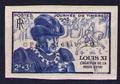 743 timbre de France non dentelé Philatélie 50 timbre de collection Yvert et Tellier Journée du timbre Effigie de Louis XI 1945
