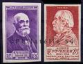 748-749 timbres de France non dentelé Philatélie 50 timbres de collection Yvert et Tellier Propagande sanitaire Alferd Fournier Henri Becquerel 1946