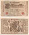 Allemagne - Pick 44b - Billet de collection de la Banque impériale - Billetophilie