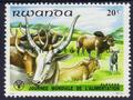 bêtes à cornes Philatélie 50 timbre de collection thématique animaux