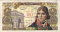 55-1-TB - Philatélie 50 - billet de banque  de 100 Francs surchargé - billet de baque de France de collection