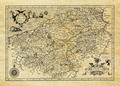 Carte régionale de la Flandre - Philatélie - Reproductions de cartes géographiques anciennes