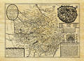 Carte régionale du Limousin - Philatélie - Reproductions de cartes géographiques anciennes
