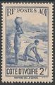 COTI128 - Philatélie - Timbre de Côte d'Ivoire N° Yvert et Tellier 128 - Timbres de colonies françaises - Timbres de collection