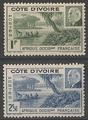 COTI169-170 - Philatélie - Timbres de Côte d'Ivoire N° Yvert et Tellier 169 à 170 - Timbres de colonies françaises - Timbres de collection