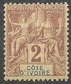 COTI2 - Philatélie - Timbre de Côte d'Ivoire N° Yvert et Tellier 2 - Timbres de colonies françaises - Timbres de collection